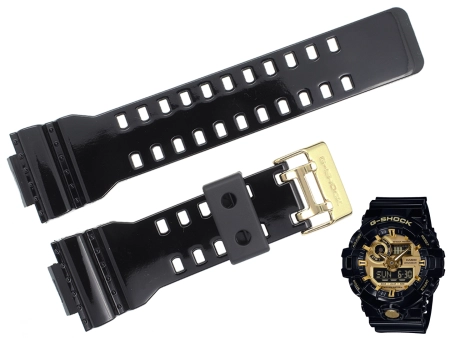 Oryginalny pasek Casio G-Shock GA-710GB-1A czarny połysk